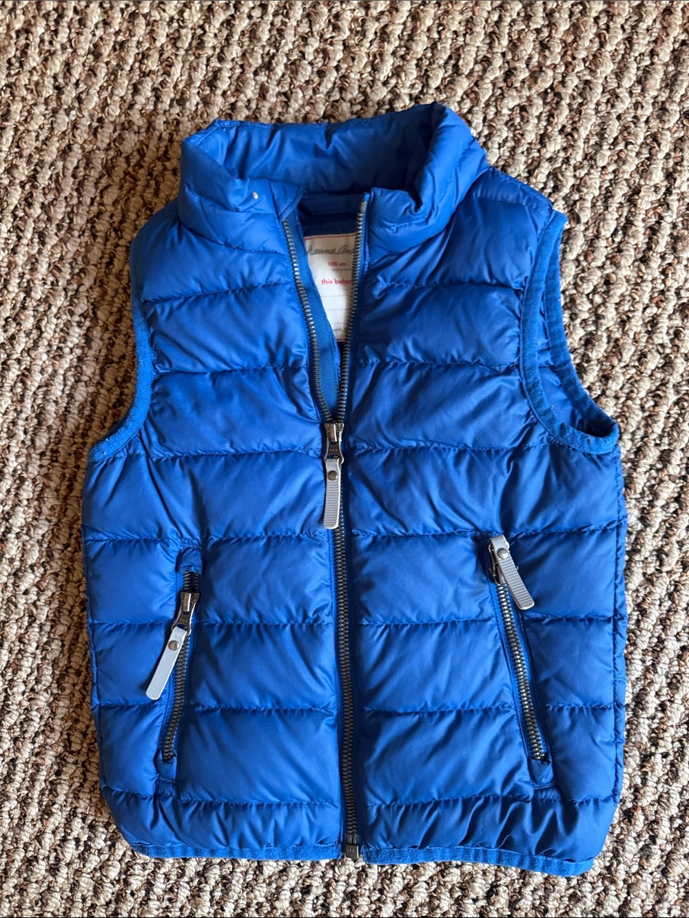 Hanna Andersson Royal Blue Quilted Puffer Vest, size 4